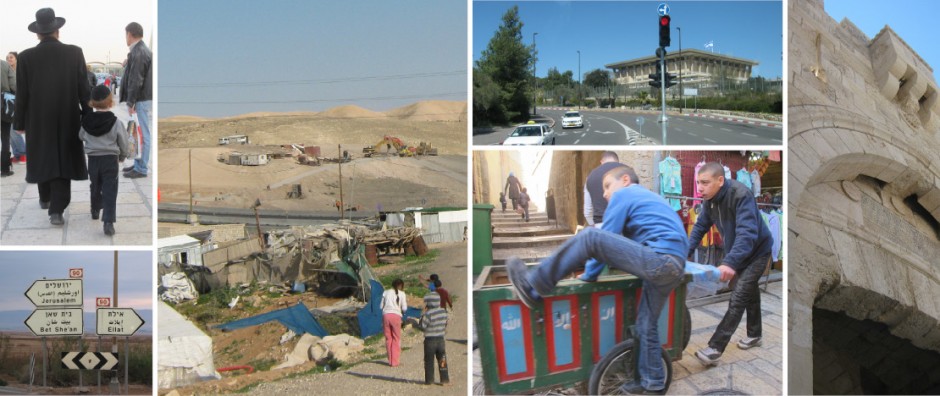 Bilder aus Jerusalem und Beduinen entlang des weges zum Toten Meer