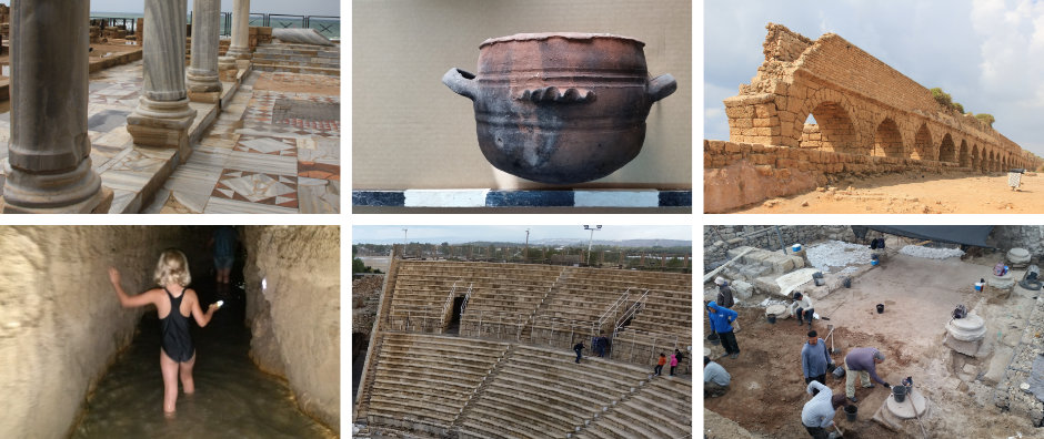 Caesarea: antike Wasserversorgung, Theater, Ausgrabungen 